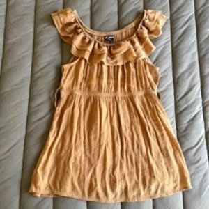 Brown Ruffle Blouse